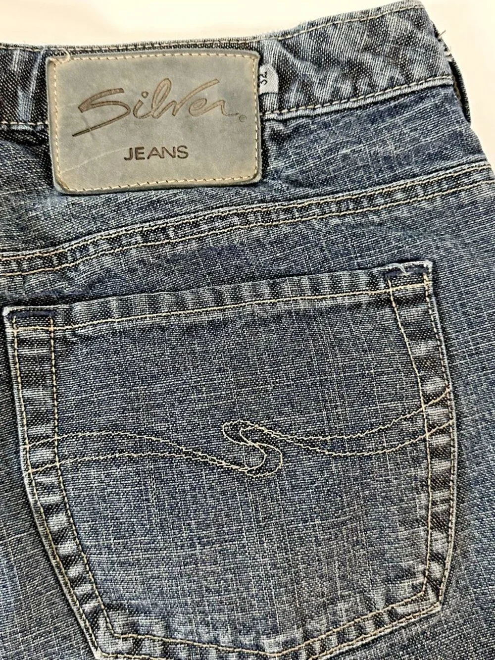 Y2K Silver Denim Shorts